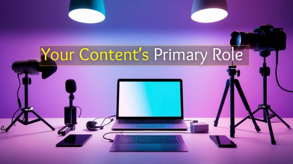 Your content's primary role